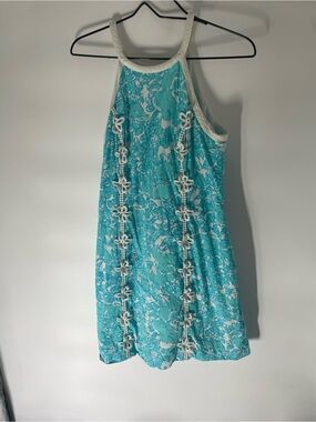 Lilly Pulitzer Light Blue and White Label Dress